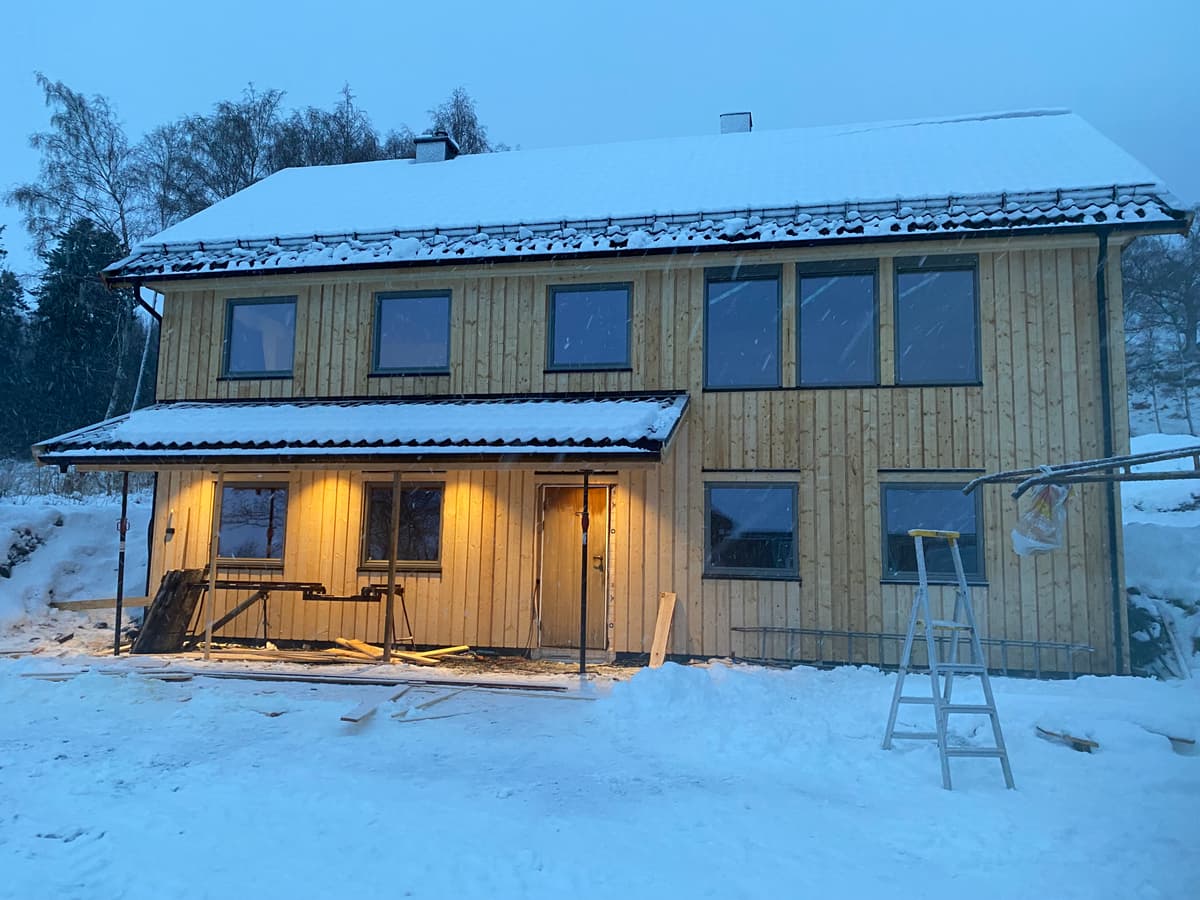 Utvendig oppgradering av bolig på Frosta